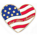 Heart Shaped Flag Pin